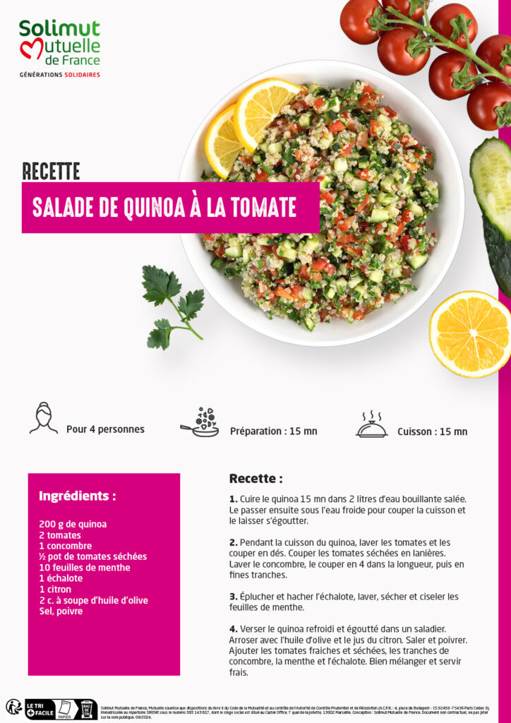 Recette salade de quinoa